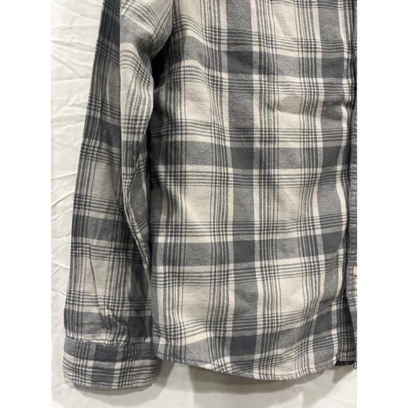 Liverpool Los Angeles Long Sleeve Flannel Shirt Grey Plaid Men’s Small - Picture 6 of 8